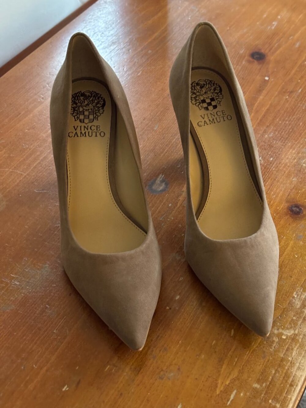 Vince Camuto Tan Suede Pumps